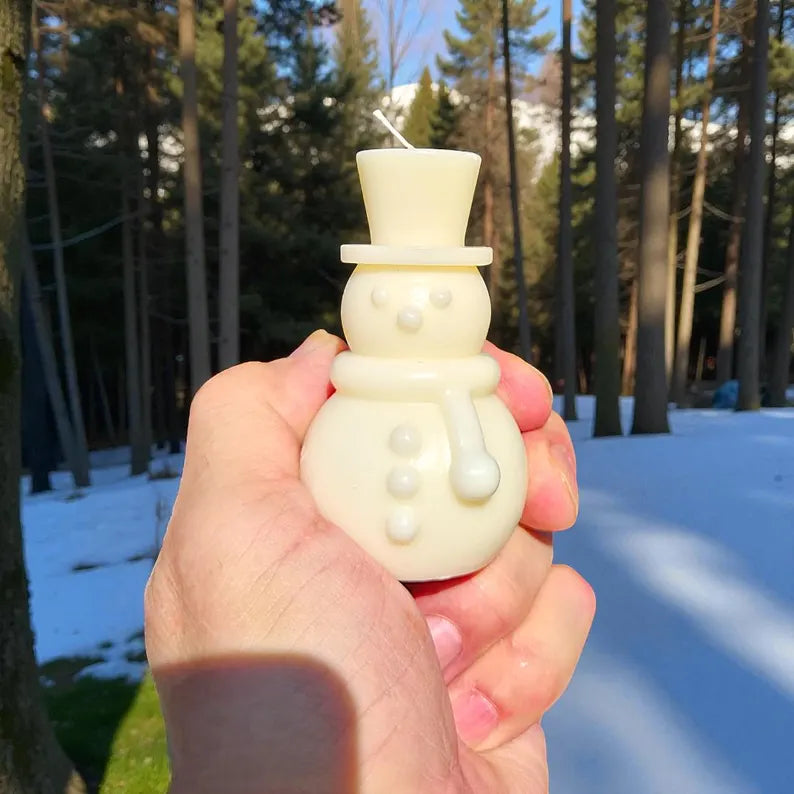 Snowman Candle