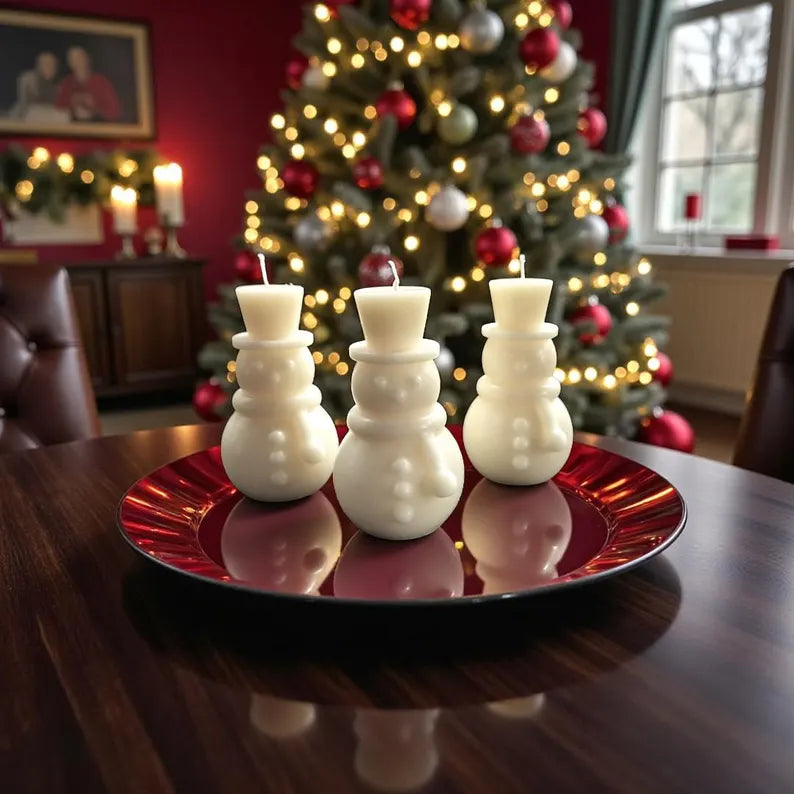 Snowman Candle