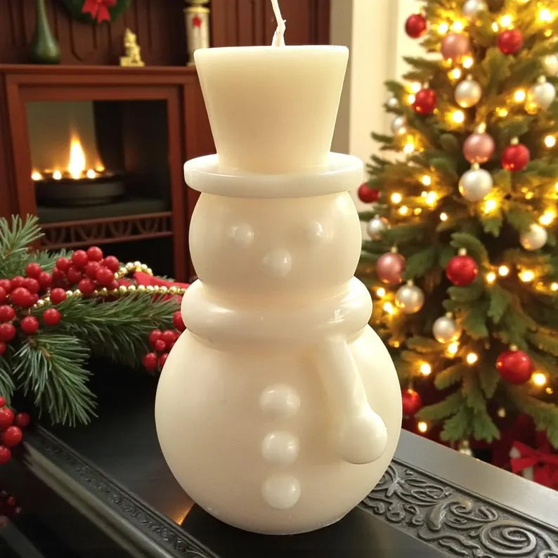 Snowman Candle