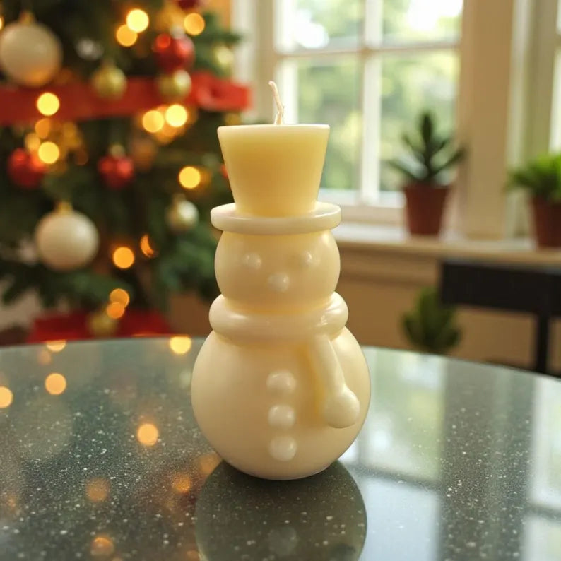 Snowman Candle