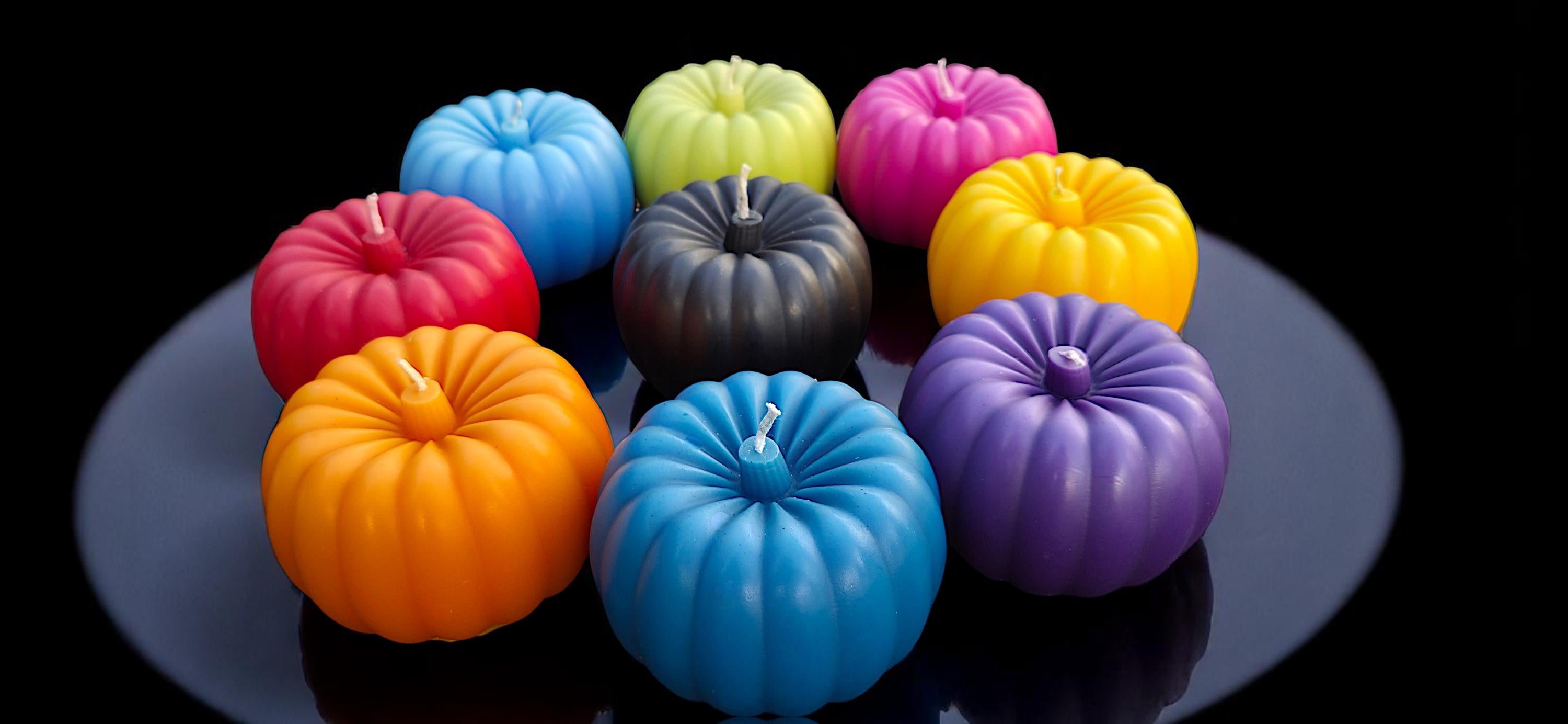 Handcrafted Pumpkin Candle: Couture Halloween Decor