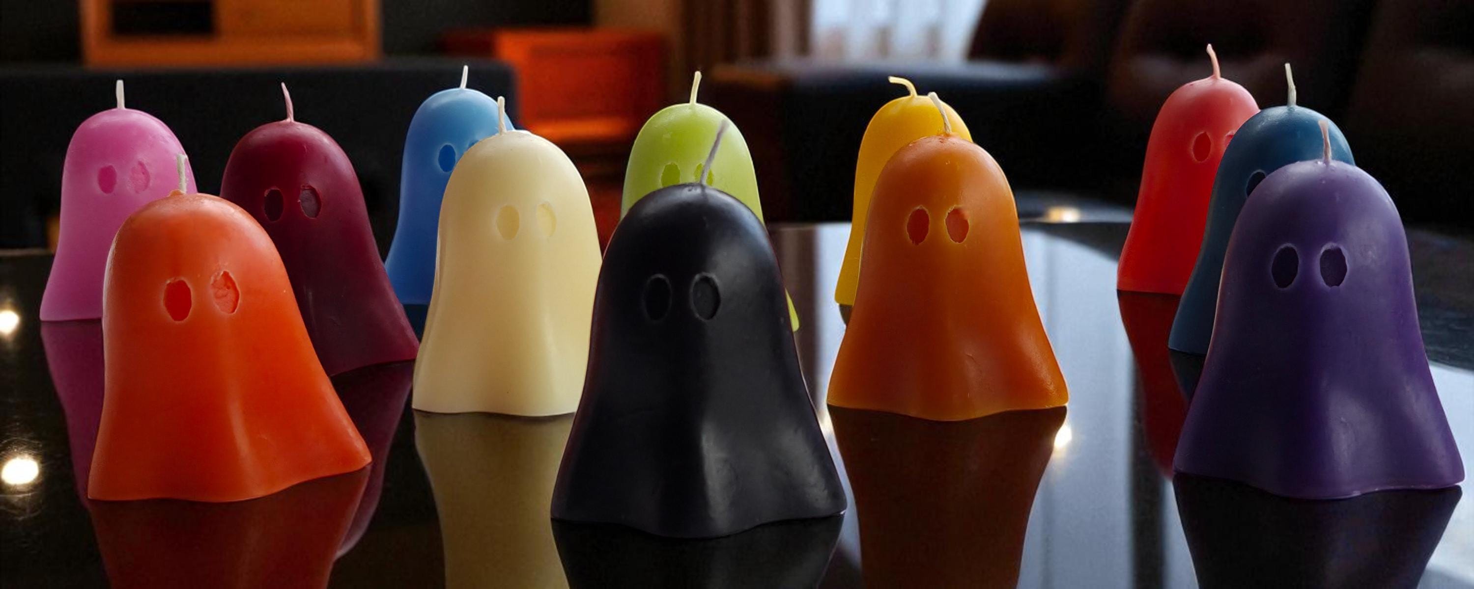 Handcrafted Tiny Ghost Candles: Spooky Halloween Decor