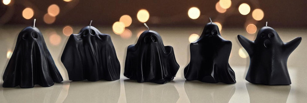 Elegant Jet Black Candles: The Love Shack Candles. Delicious Deep Darkness Halloween 2025