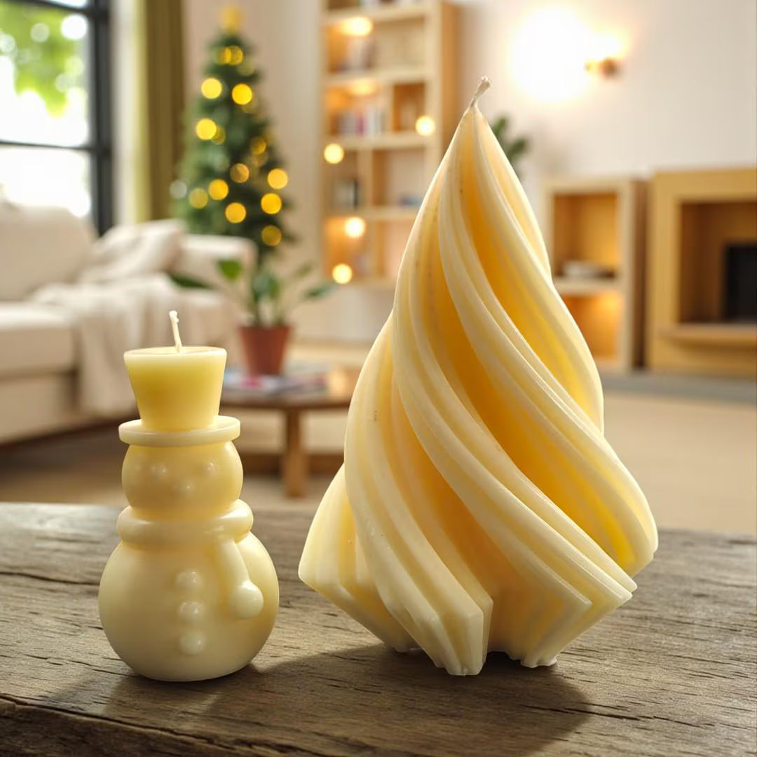 Unique Large Spiral Tree Candle