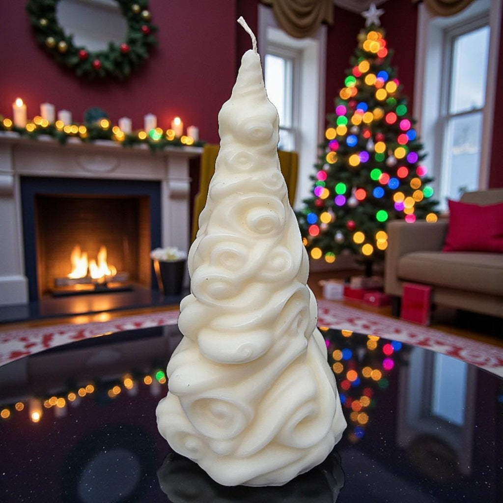 Candy Tree Christmas Candle – Colorful Holiday Decor, Novelty Candle