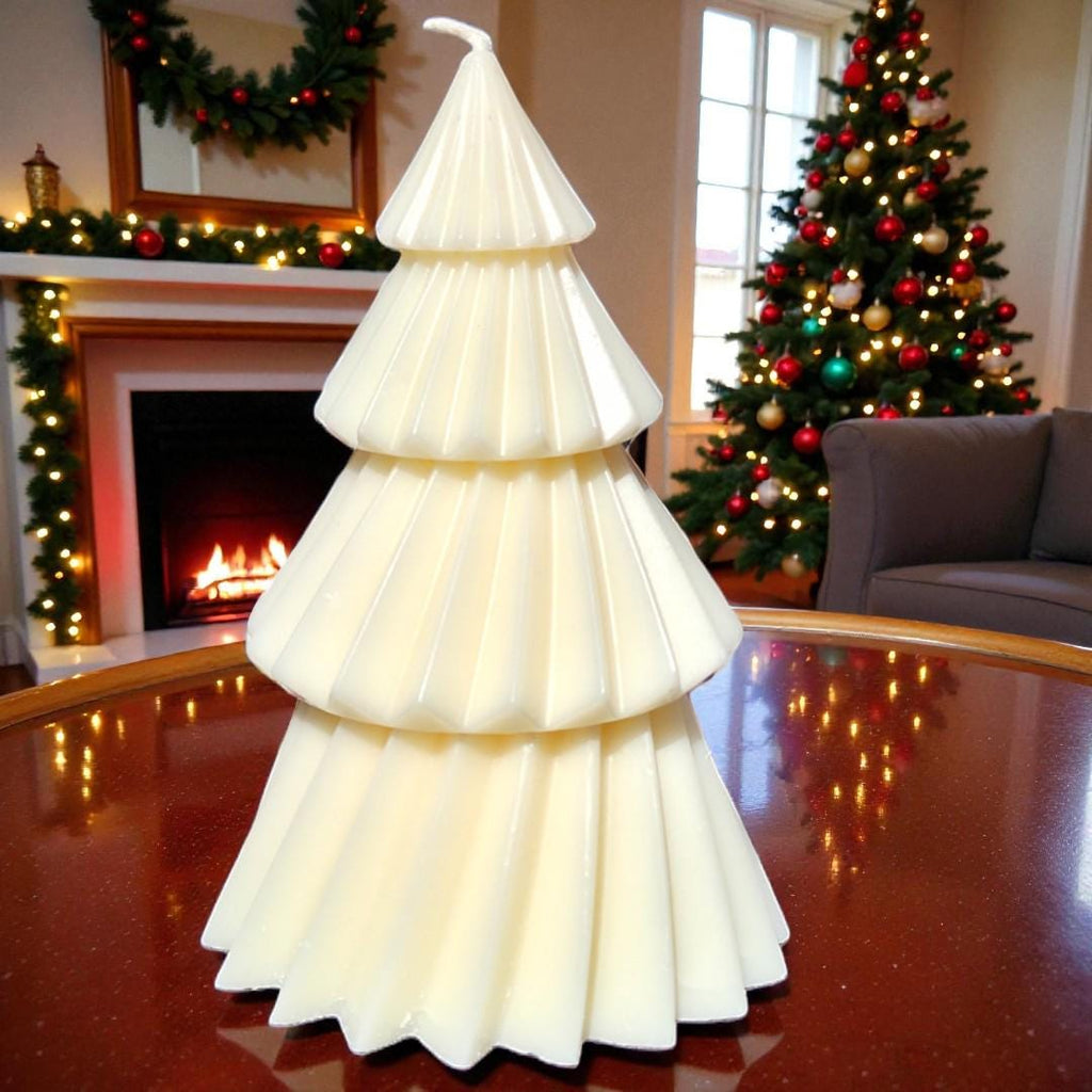 4-Tiered Christmas Tree Candle – Festive Holiday Decor
