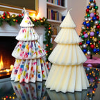 4-Tiered Christmas Tree Candle – Festive Holiday Decor