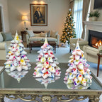 Aromatherapy Christmas Tree Candle: Douglas Fir Whites & Festive Rainbow Lights