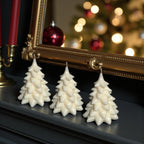 Aromatherapy Christmas Tree Candle: Douglas Fir Whites & Festive Rainbow Lights