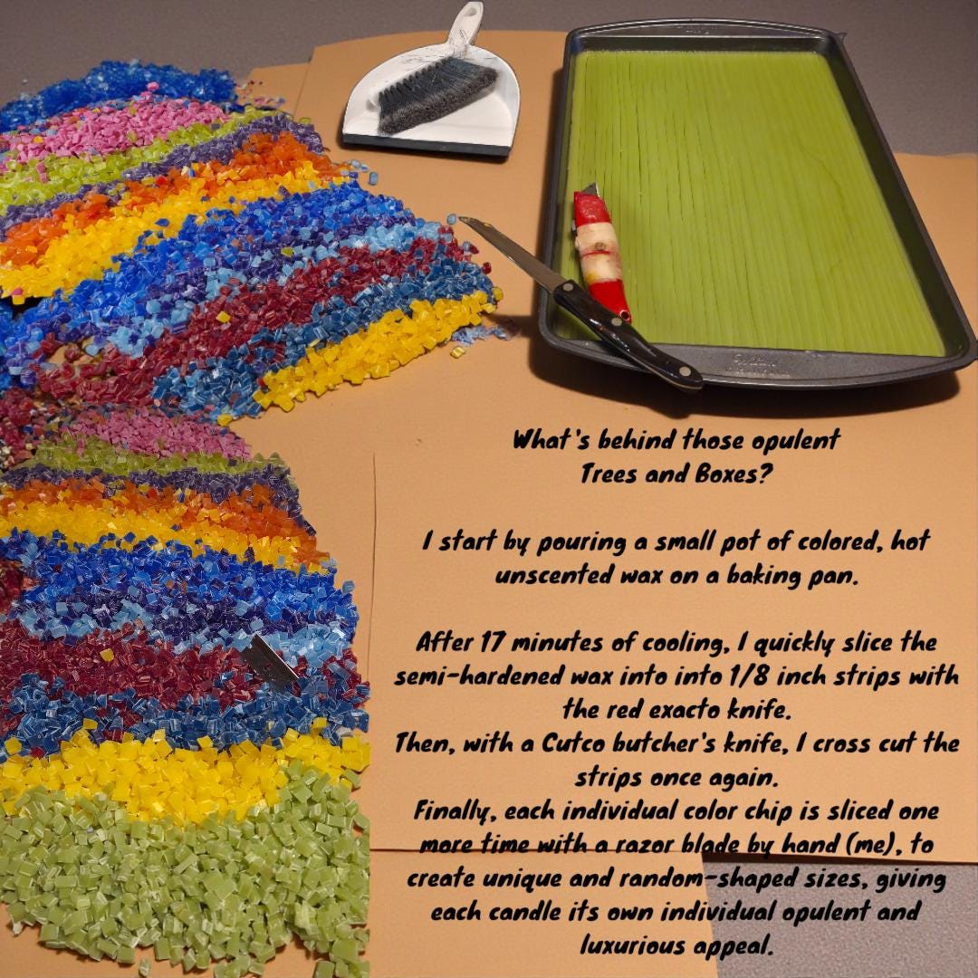 Snow Tree Candle: Jeweled Christmas Tree, Aromatherapy Scented