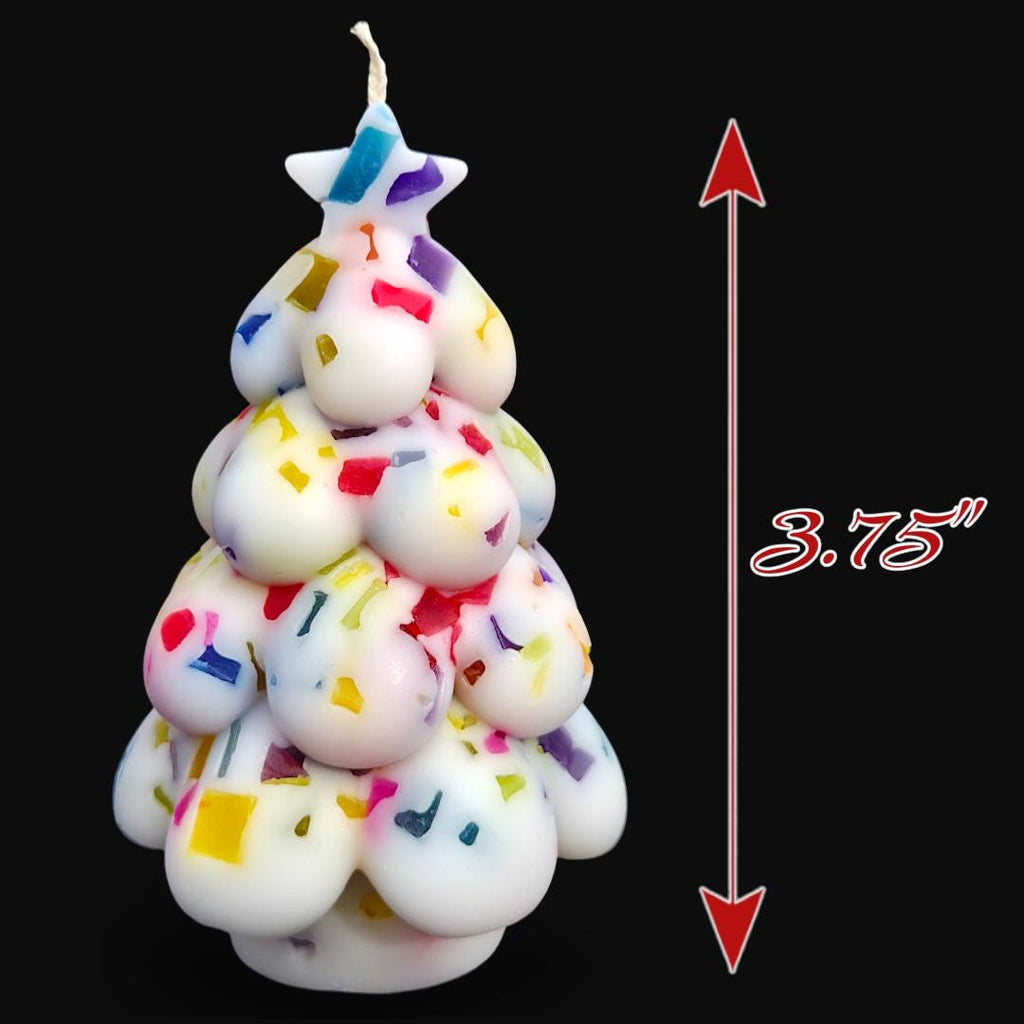 Snow Tree Candle: Jeweled Christmas Tree, Aromatherapy Scented