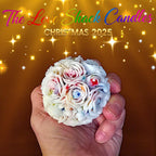 Festive Blooming Flowers Sphere Candle: Aromatherapy Christmas Decor