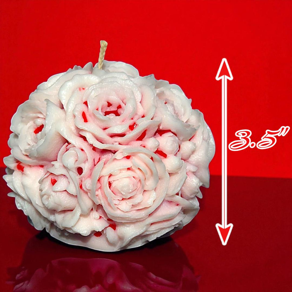 Festive Blooming Flowers Sphere Candle: Aromatherapy Christmas Decor