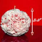 Festive Blooming Flowers Sphere Candle: Aromatherapy Christmas Decor