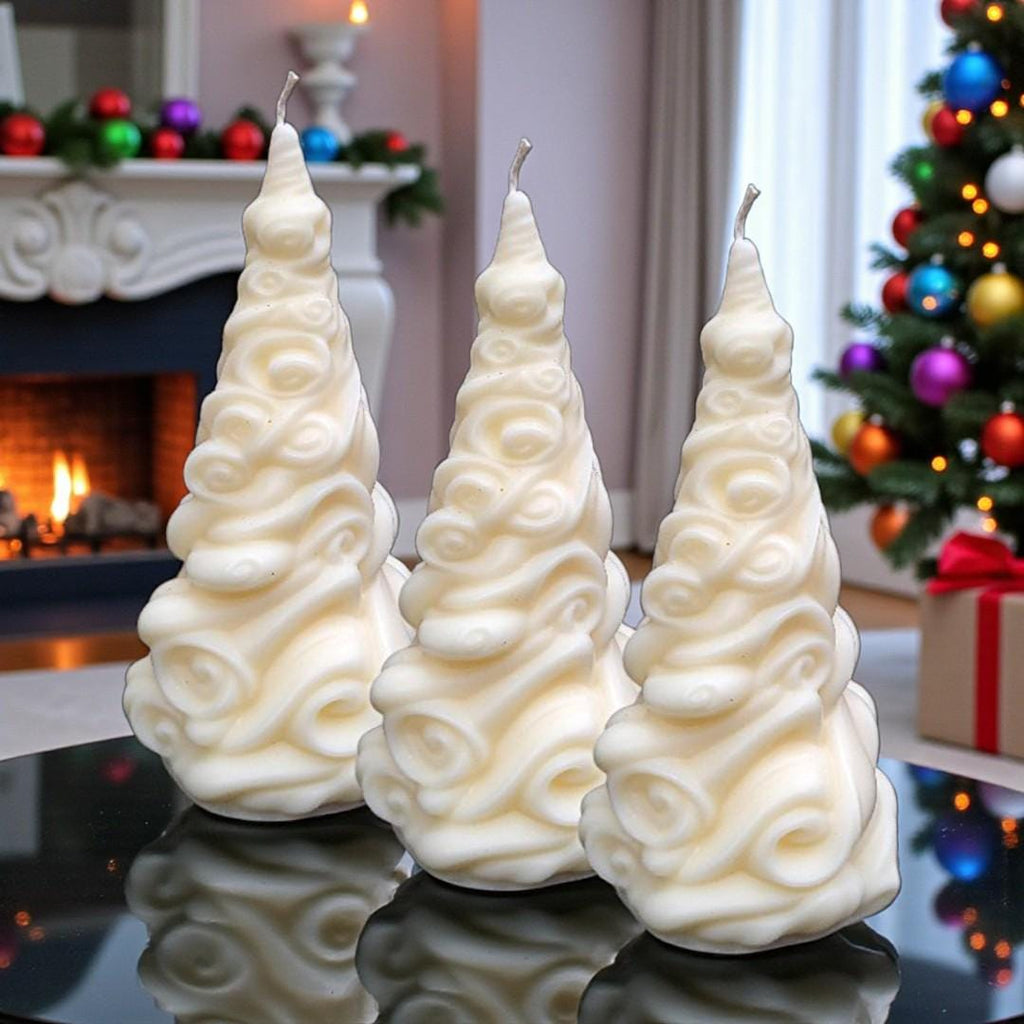 Candy Tree Christmas Candle – Colorful Holiday Decor, Novelty Candle