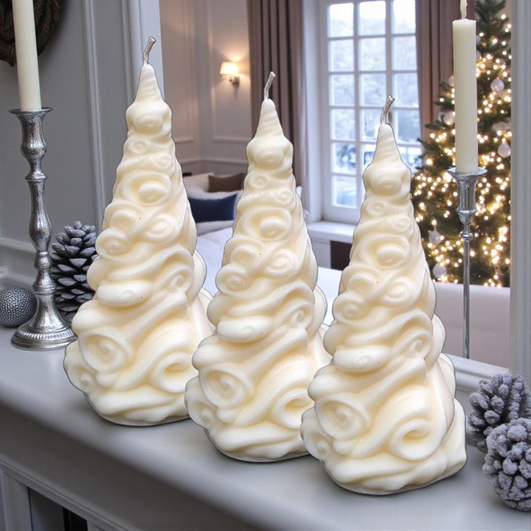 Candy Tree Christmas Candle – Colorful Holiday Decor, Novelty Candle