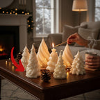 Candy Tree Christmas Candle – Colorful Holiday Decor, Novelty Candle