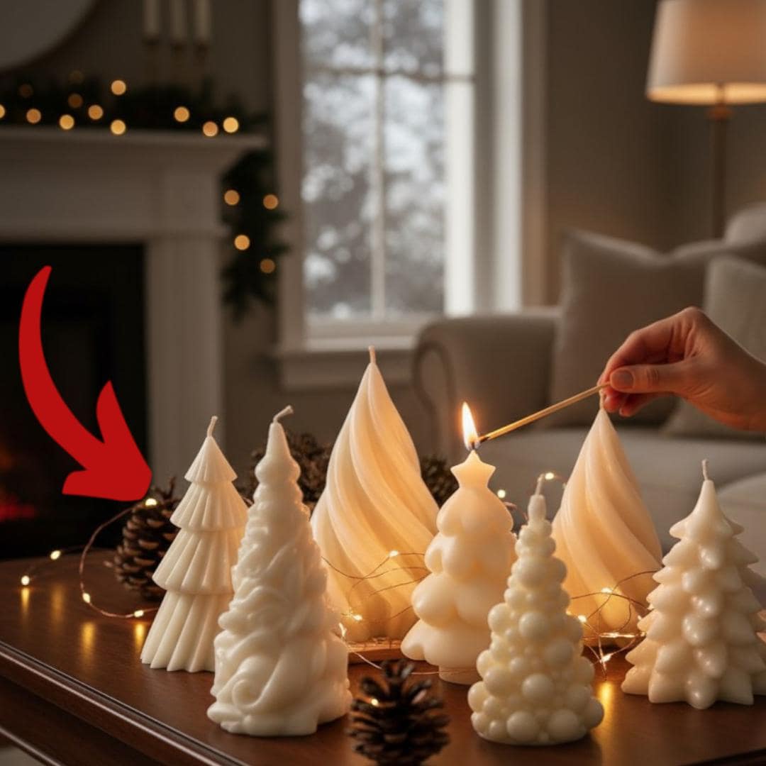 4-Tiered Christmas Tree Candle – Festive Holiday Decor