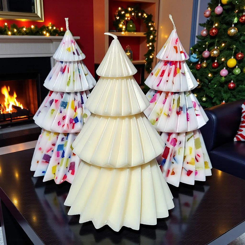 4-Tiered Christmas Tree Candle – Festive Holiday Decor