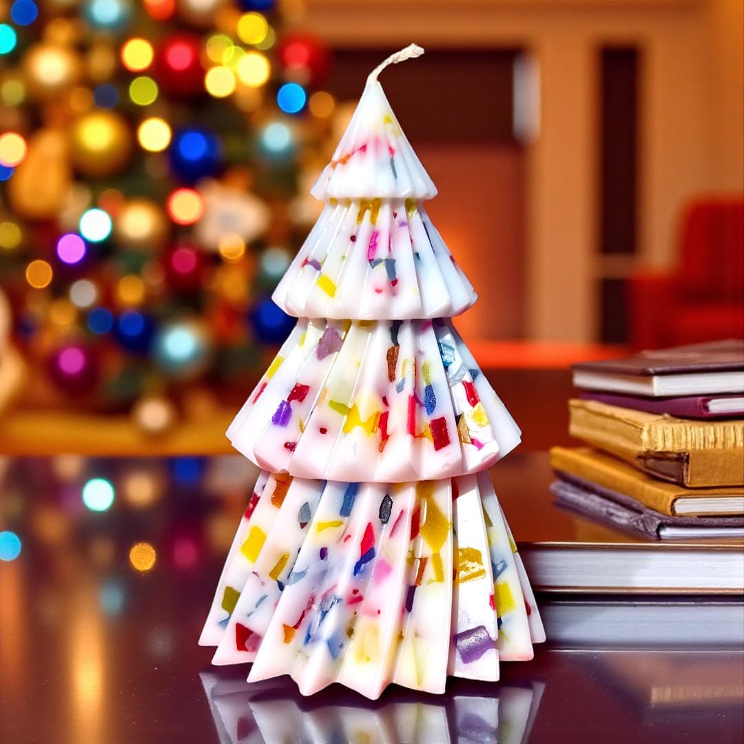 4-Tiered Christmas Tree Candle – Festive Holiday Decor
