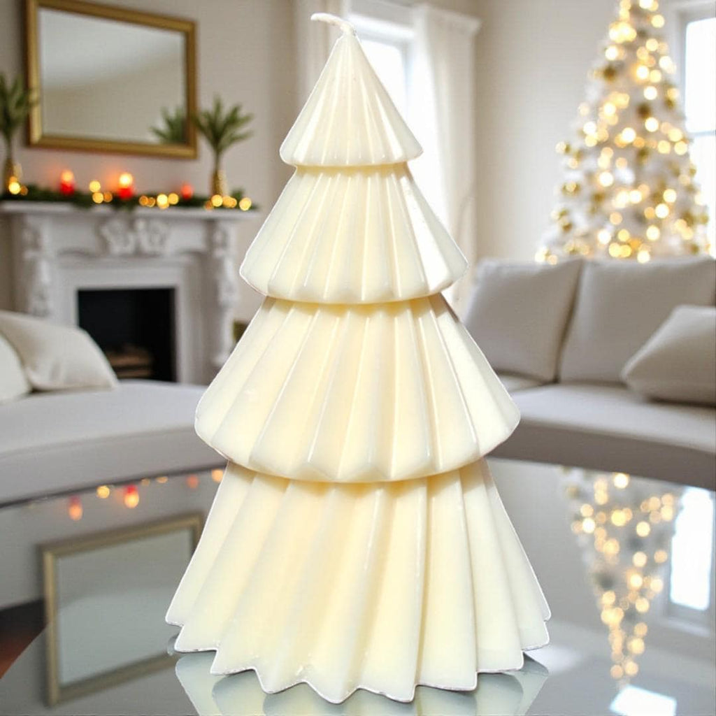 4-Tiered Christmas Tree Candle – Festive Holiday Decor