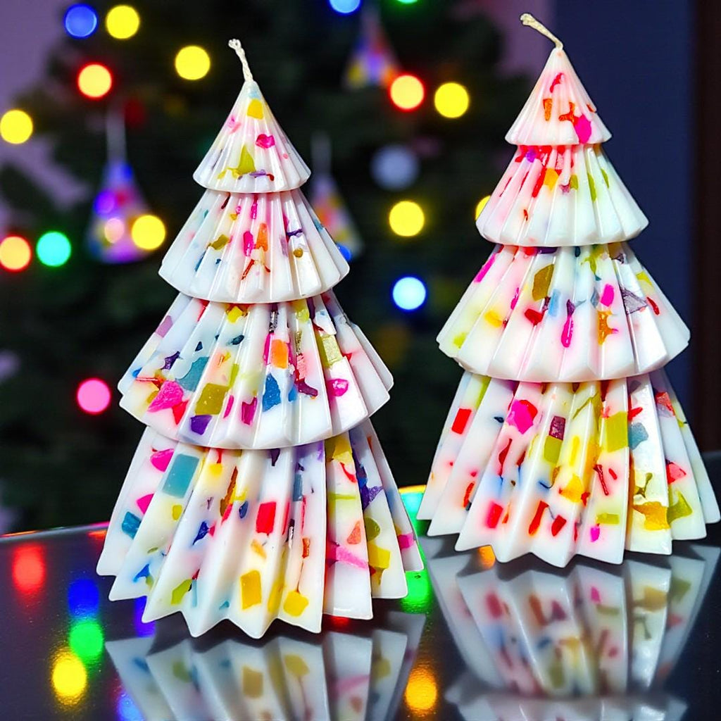 4-Tiered Christmas Tree Candle – Festive Holiday Decor