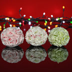 Festive Blooming Flowers Sphere Candle: Aromatherapy Christmas Decor
