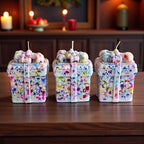 The Grand Jewels Colorful Christmas Gift Box-Shaped Candle