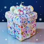 The Grand Jewels Colorful Christmas Gift Box-Shaped Candle