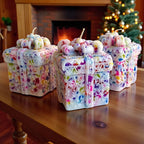 The Grand Jewels Colorful Christmas Gift Box-Shaped Candle