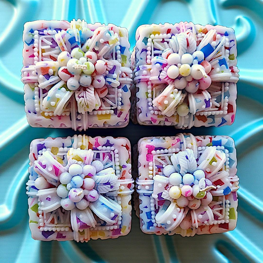 The Grand Jewels Colorful Christmas Gift Box-Shaped Candle