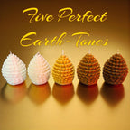 Festive Pine Cone Candles: Rustic Christmas Glow, Set of 3