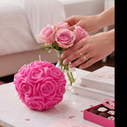 The Grand Rose Ball Candle - A Large Table Centerpiece and an Unforgettable High-end, Handcrafted Gift