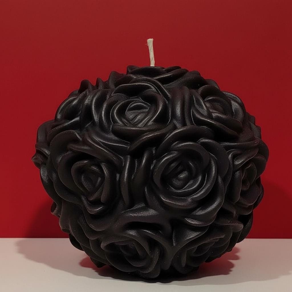 The Grand Rose Ball Candle - A Large Table Centerpiece and an Unforgettable High-end, Handcrafted Gift