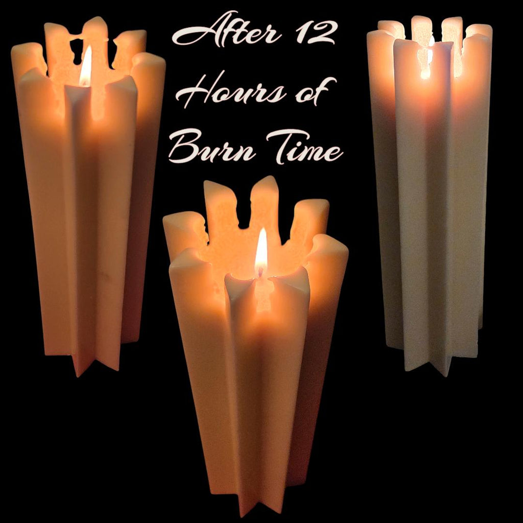 12" Tall Large Pillar Candle - 75+ hours burn time