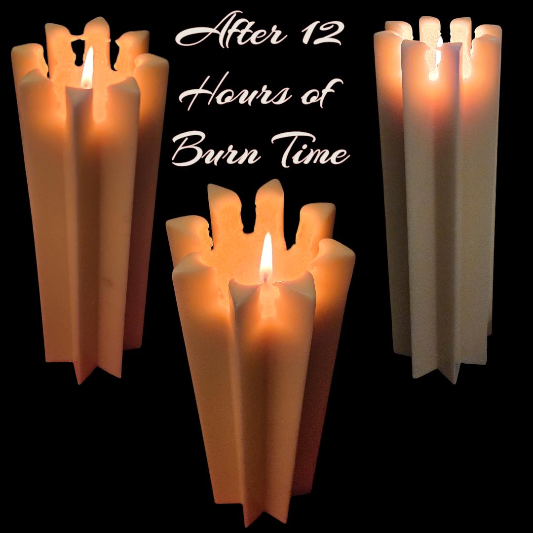12" Tall Large Pillar Candle - 75+ hours burn time