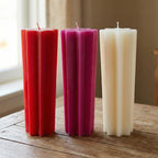 12" Tall Large Pillar Candle - 75+ hours burn time