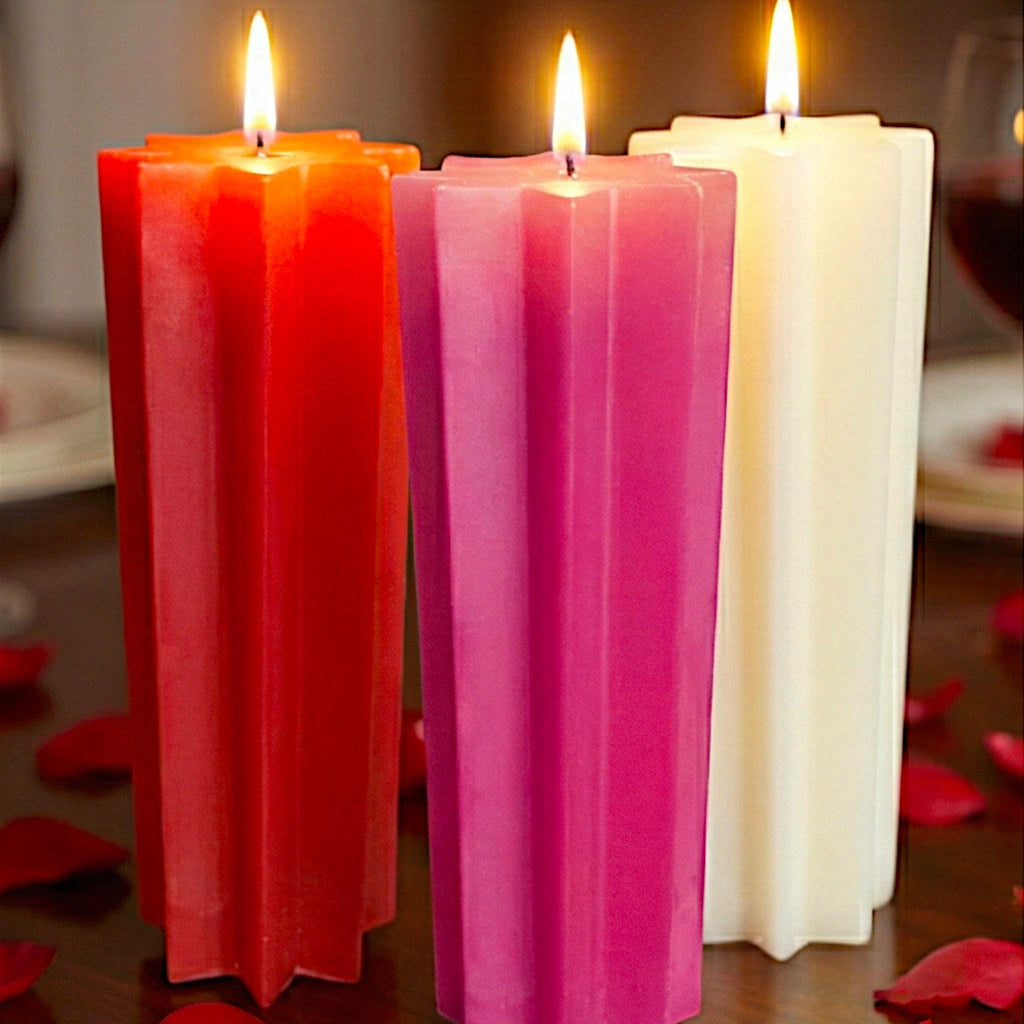 12" Tall Large Pillar Candle - 75+ hours burn time