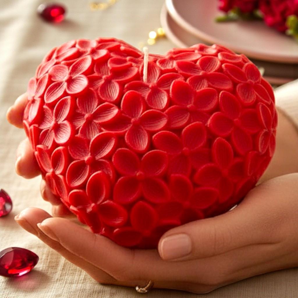 Floral Heart Candle: Large Valentine's Day Love Shack Fragrance