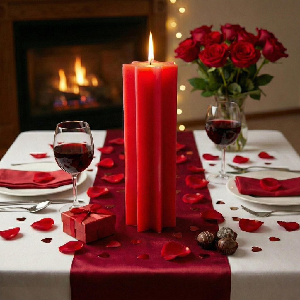 12" Tall Large Pillar Candle - 75+ hours burn time