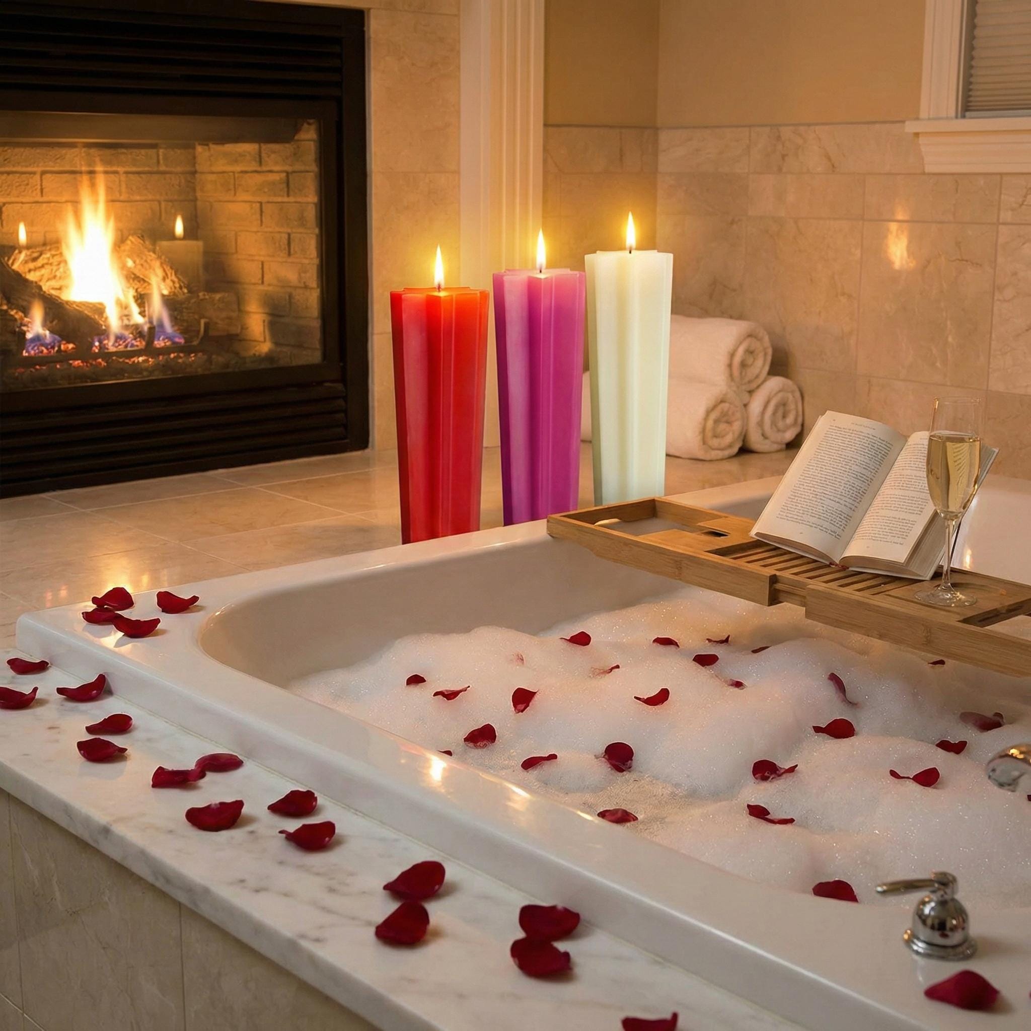 12" Tall Large Pillar Candle - 75+ hours burn time