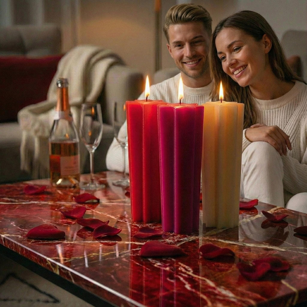 12" Tall Large Pillar Candle - 75+ hours burn time