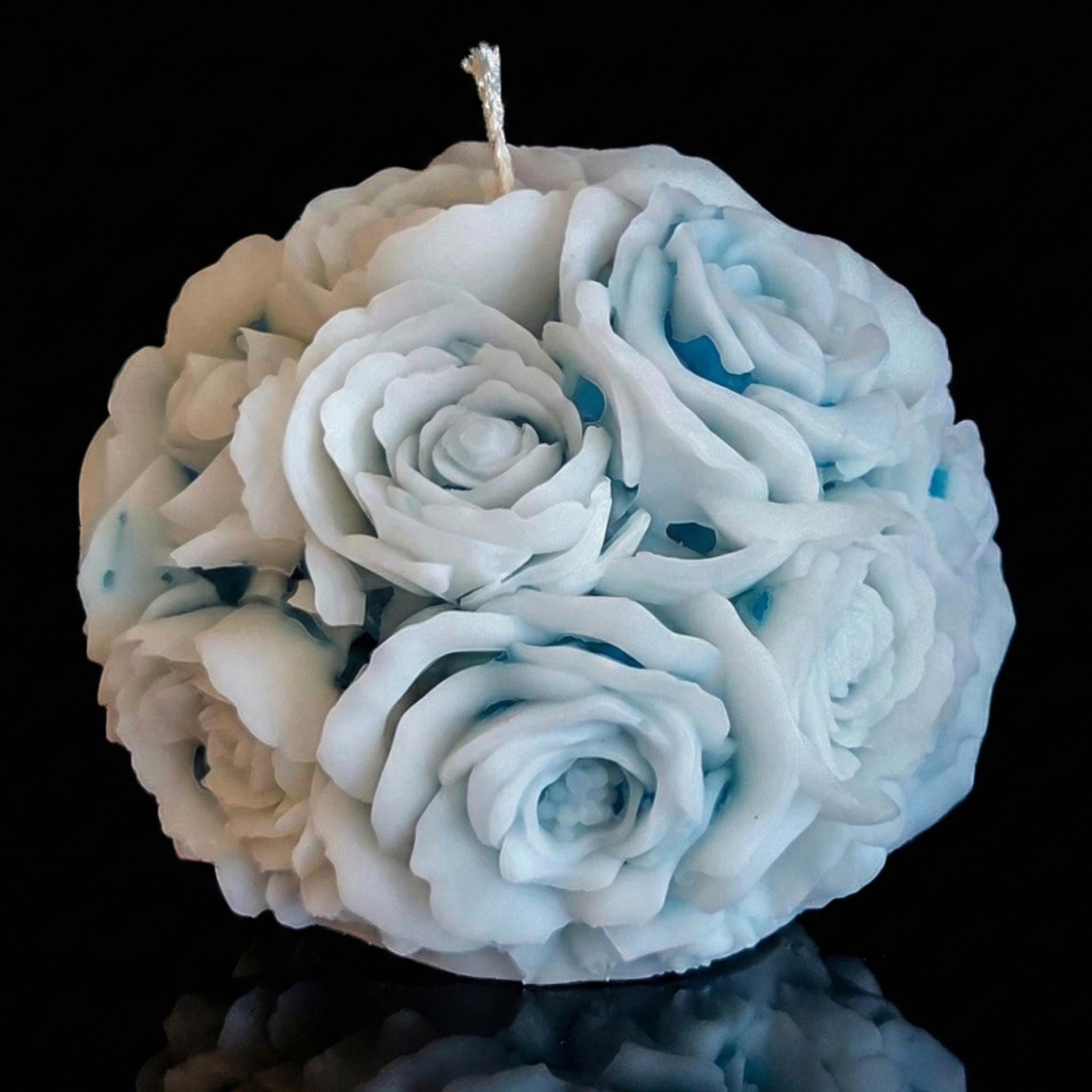 Spectral Art Blooming Roses Sphere Candle: Detailed and Unique Multi-Colored Aromatherapy