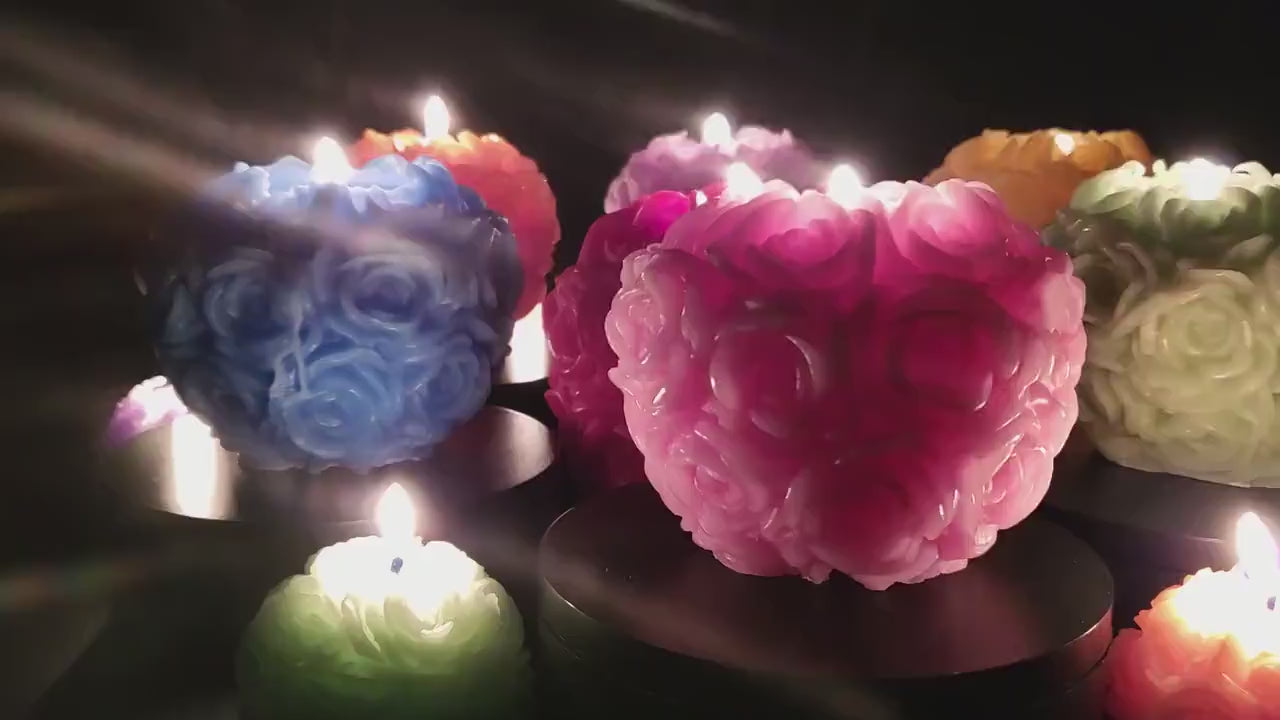 Glowing Rose Ball Candle