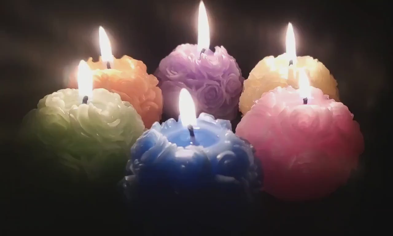 Mini Rose Ball Candles