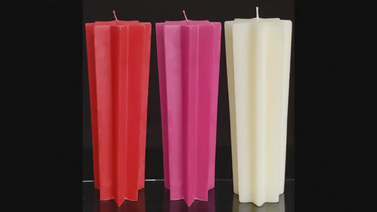 12" Tall Large Pillar Candle - 75+ hours burn time