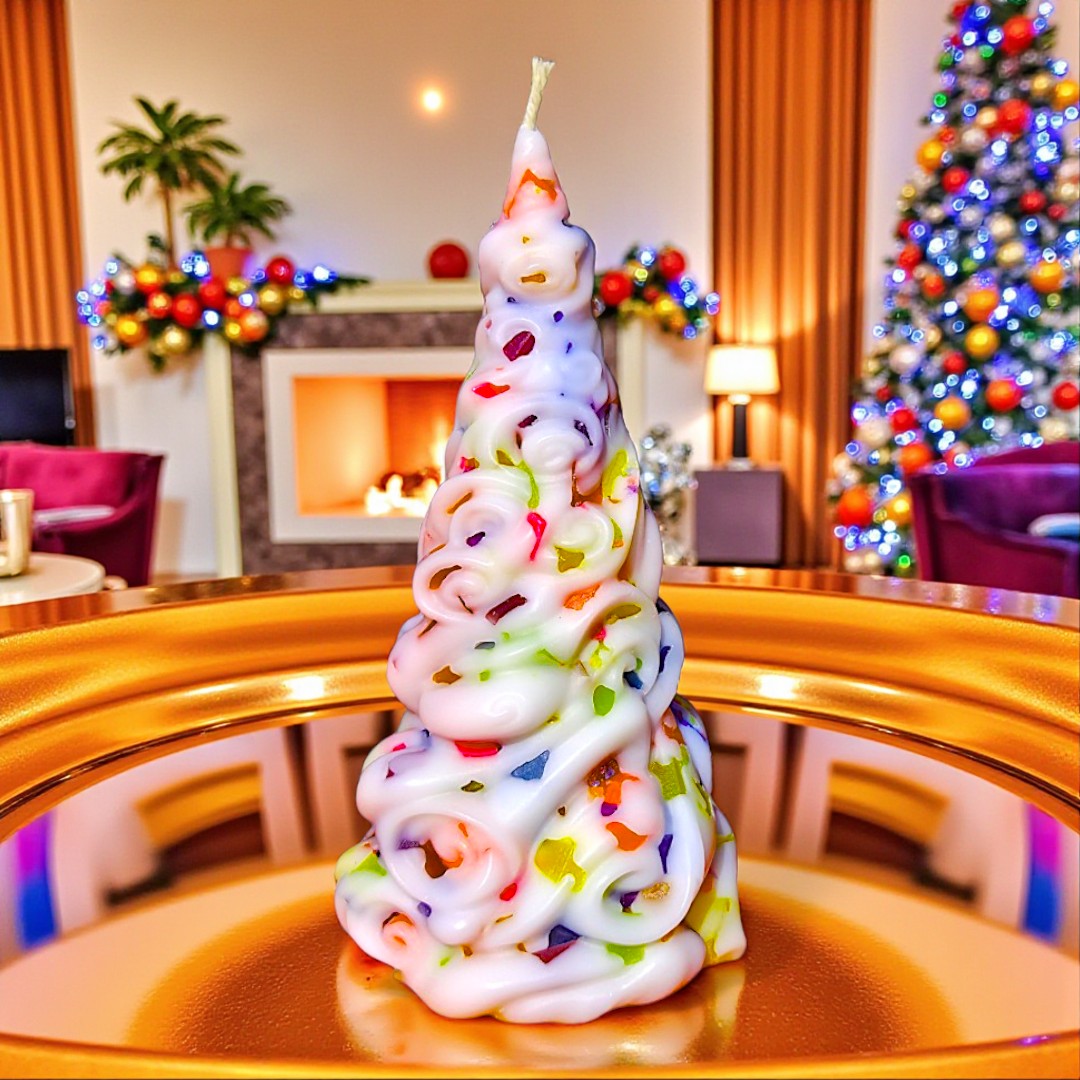 Christmas Candy Tree Candle
