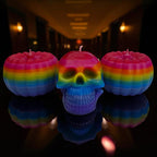Rainbow Skulls and Pumpkins