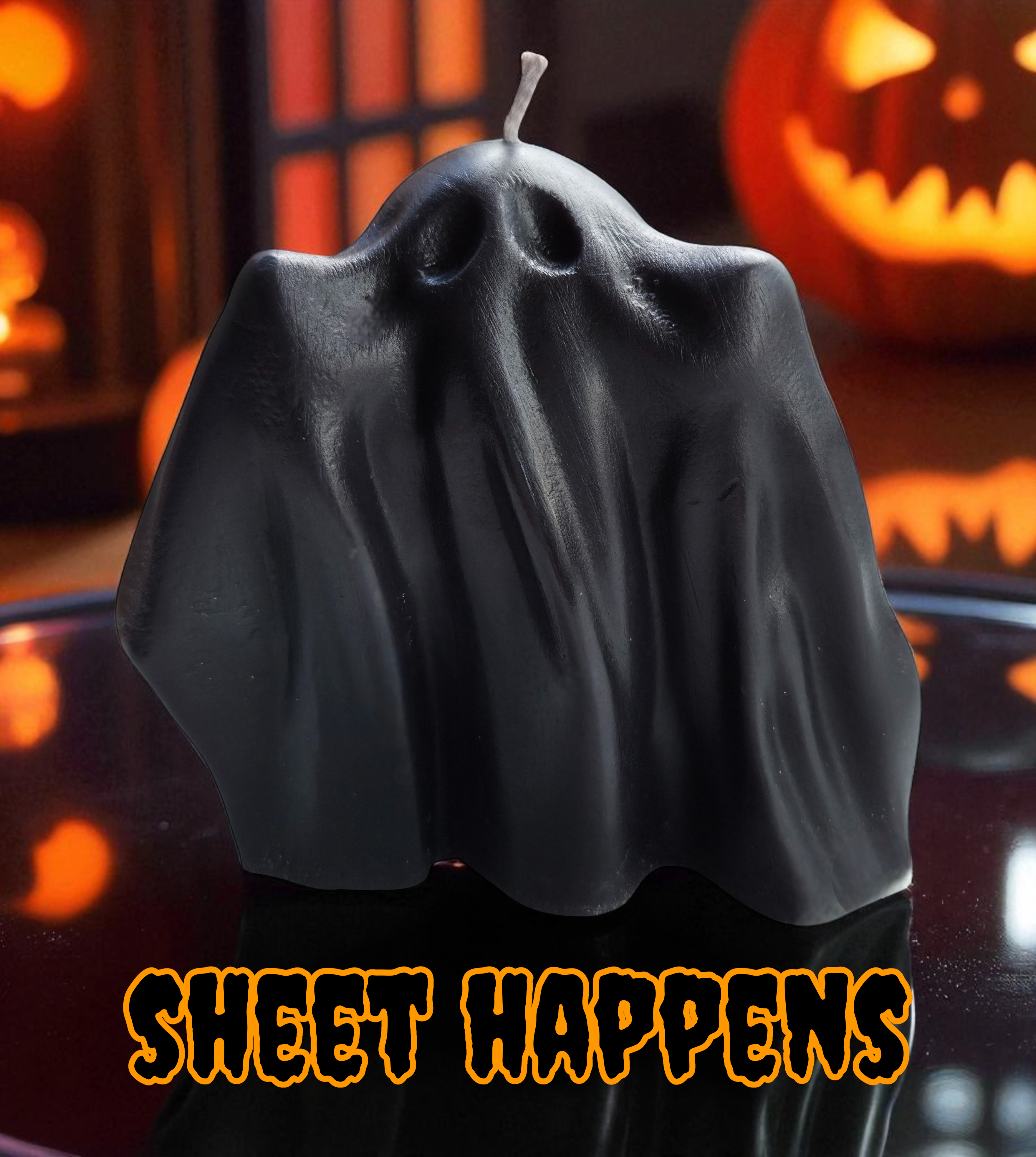 Elegant Jet Black Candles: The Love Shack Candles. Delicious Deep Darkness Halloween 2025