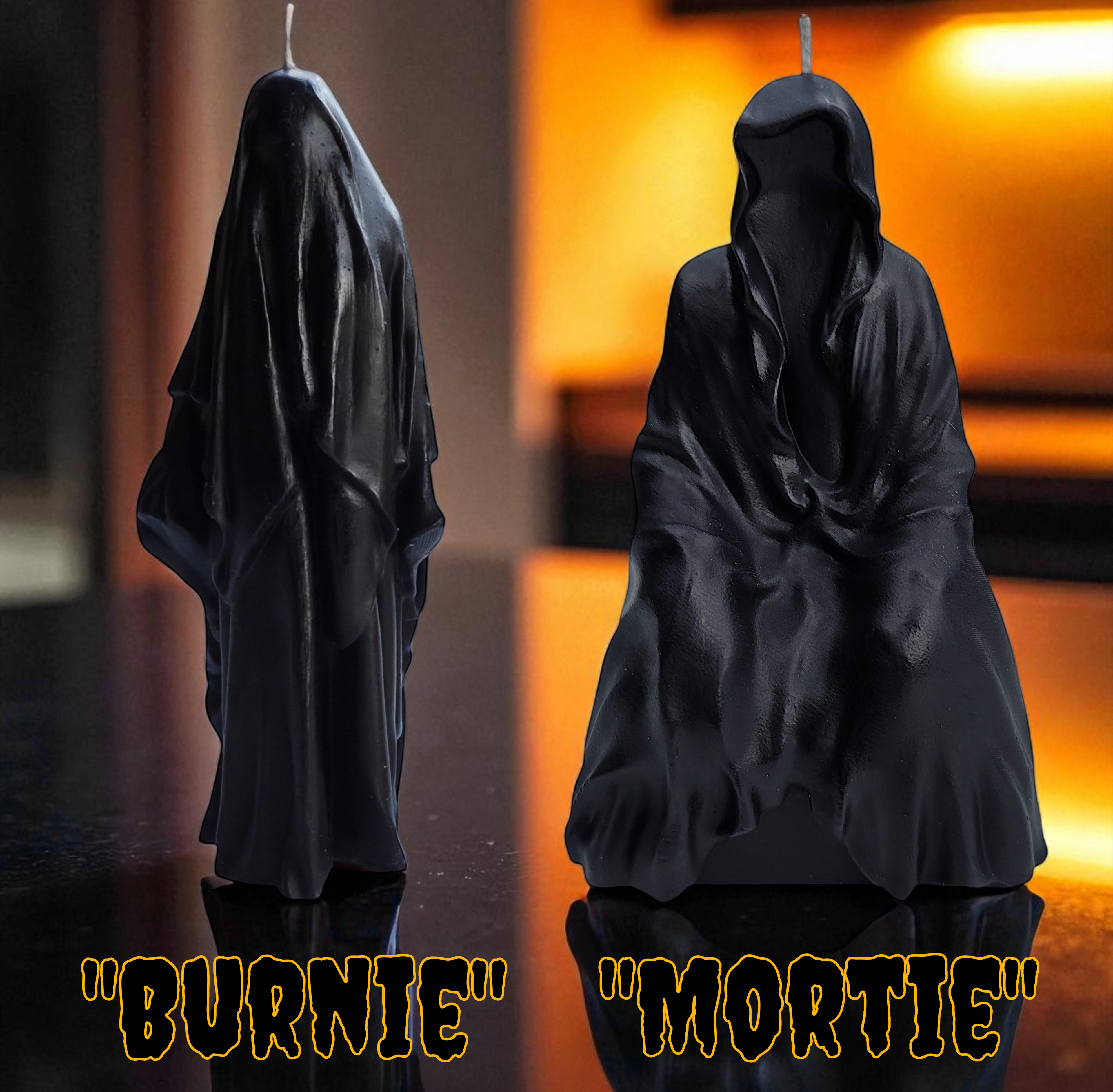 Elegant Jet Black Candles: The Love Shack Candles. Delicious Deep Darkness Halloween 2025